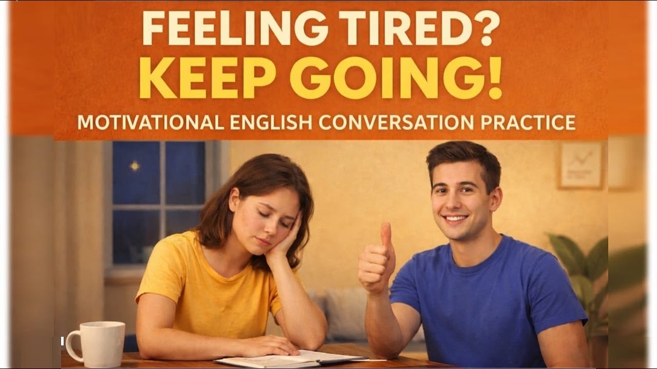 Motivational English Conversation Practice for Fluency | Feeling Tired? Keep Going!