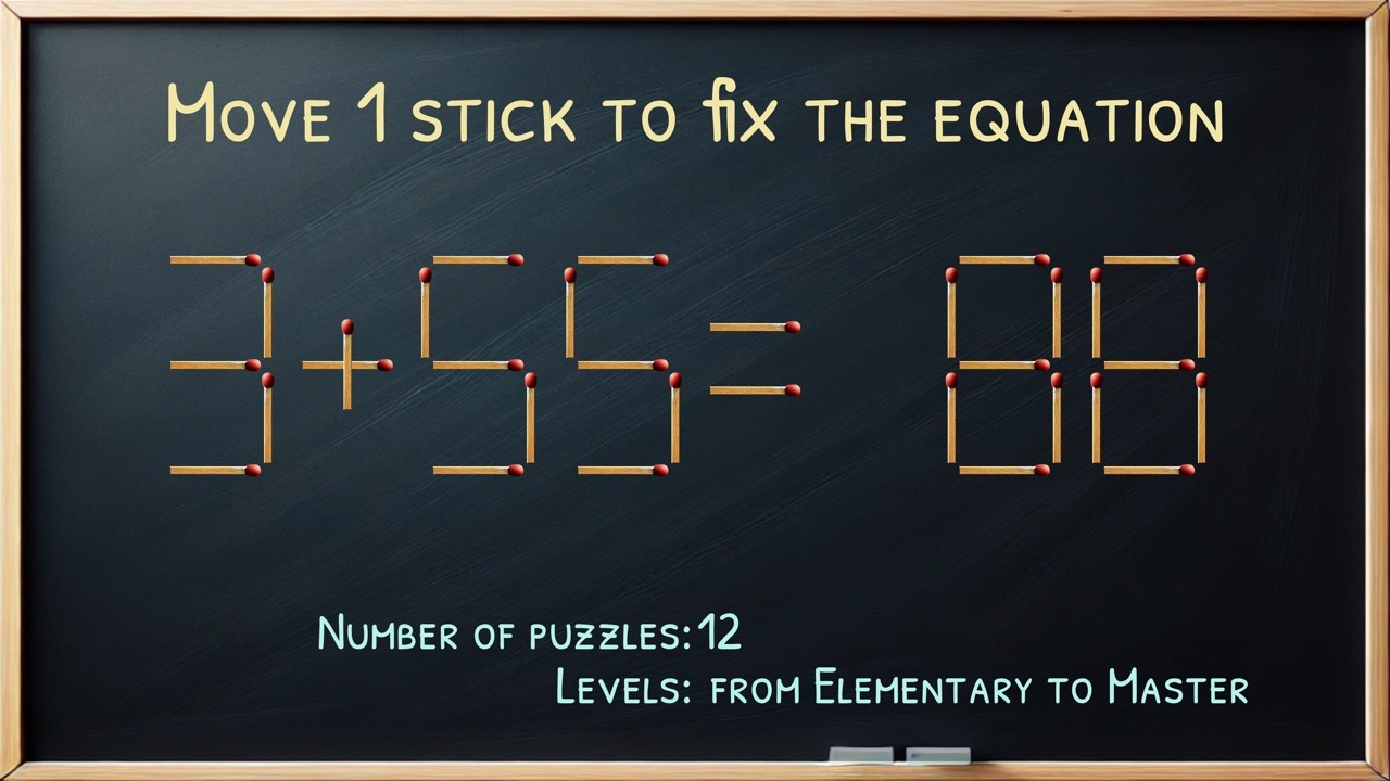 Matchstick Brain Teaser: Move One Stick to Fix #444