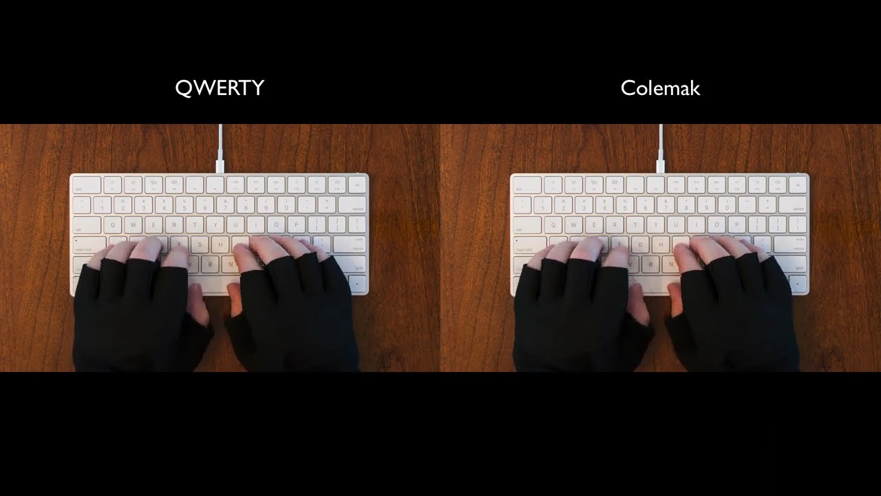 QWERTY vs Dvorak vs Colemak