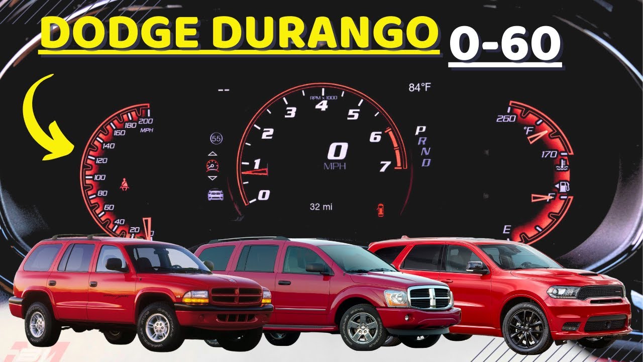 Dodge Durango 0-60 & 1/4 Mile Acceleration Videos – Every Engine Shown (1998-2025 - ALL V6 & V8s)