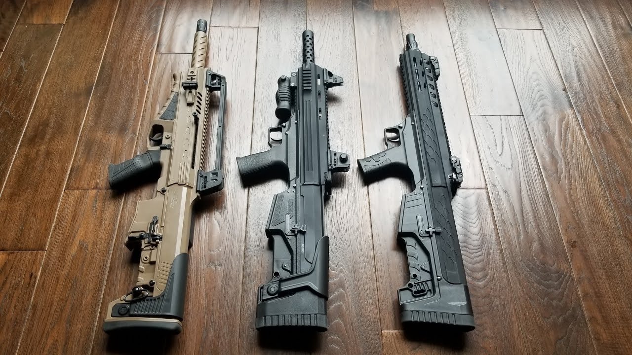 3 Bullpup shotguns at the range with slugs. Hatson Escort, Ati Bulldog, Radikal NK-1