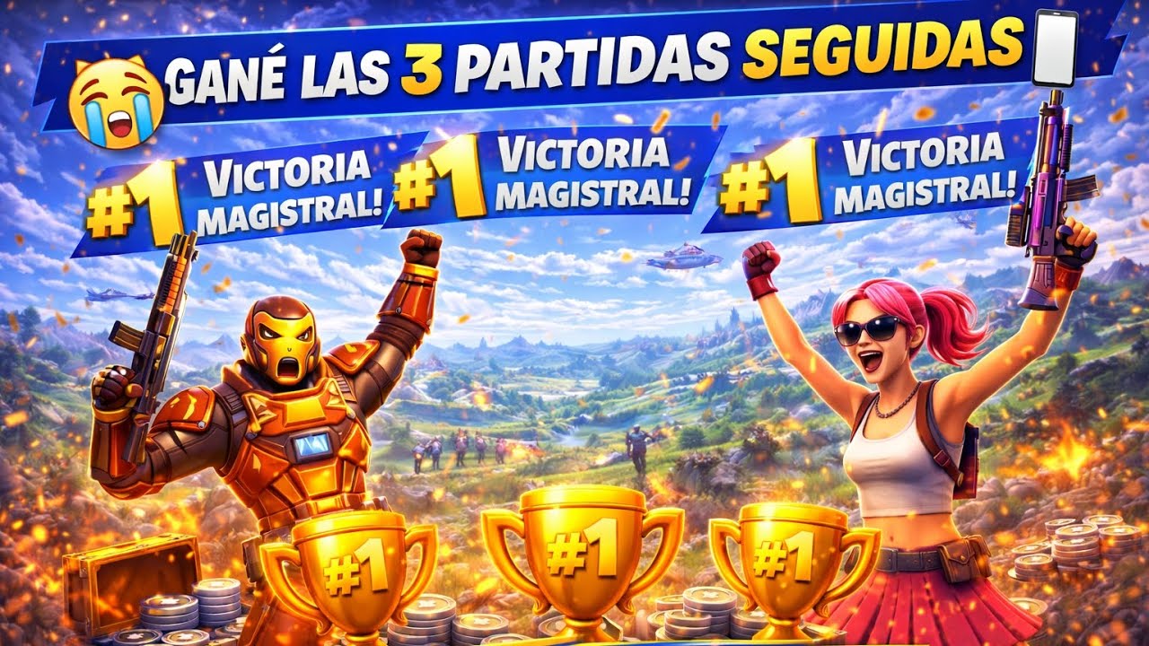 GANÉ LAS 3 PARTIDAS SEGUIDAS 😱📱 | FORTNITE MOBILE BLITZ ROYALE