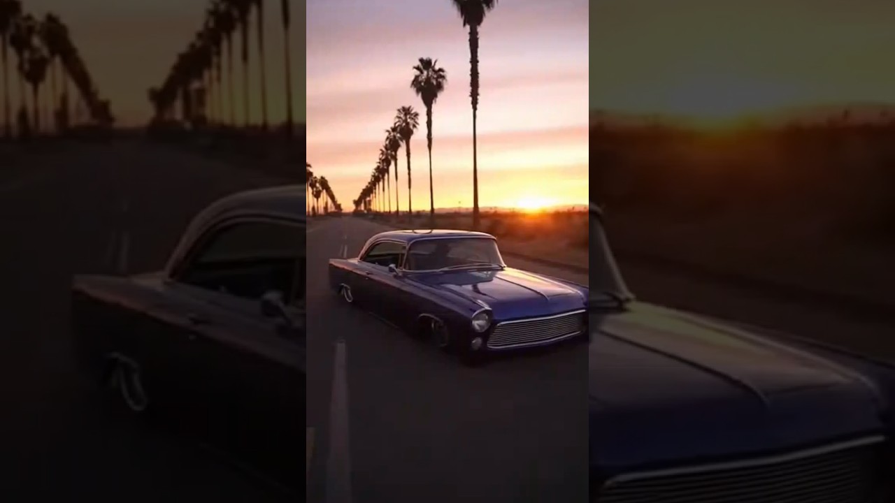 Golden Hour + Lowrider = Perfection. ✨💜#autoepoca #voitureancienne #italy #france #oldtimer