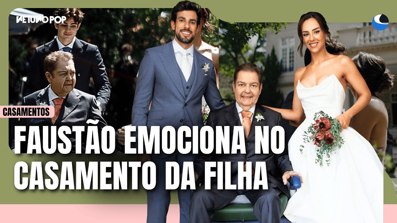De cadeira de rodas, Faustão emociona ao levar filha ao altar | Casamento da Lara e Julinho