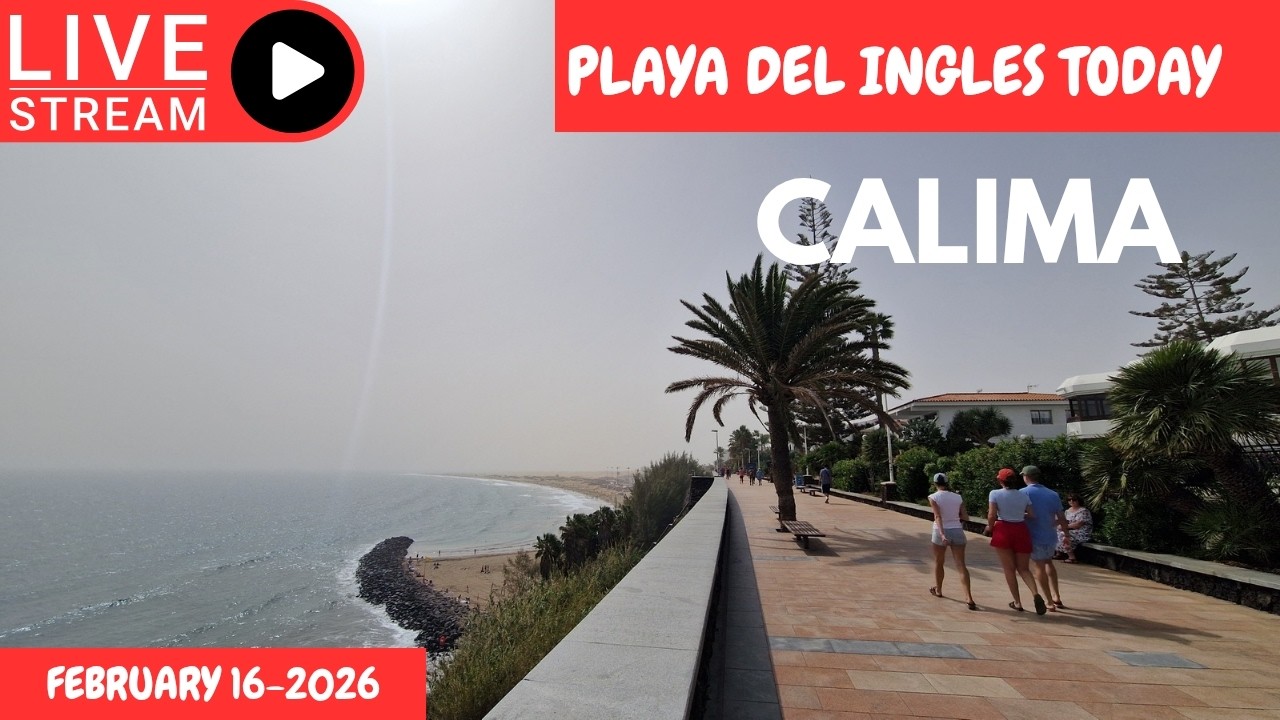 Gran Canaria LIVE 🔴CALIMA PLAYA DEL INGLES TODAY - FEBRUARY 16- 2026