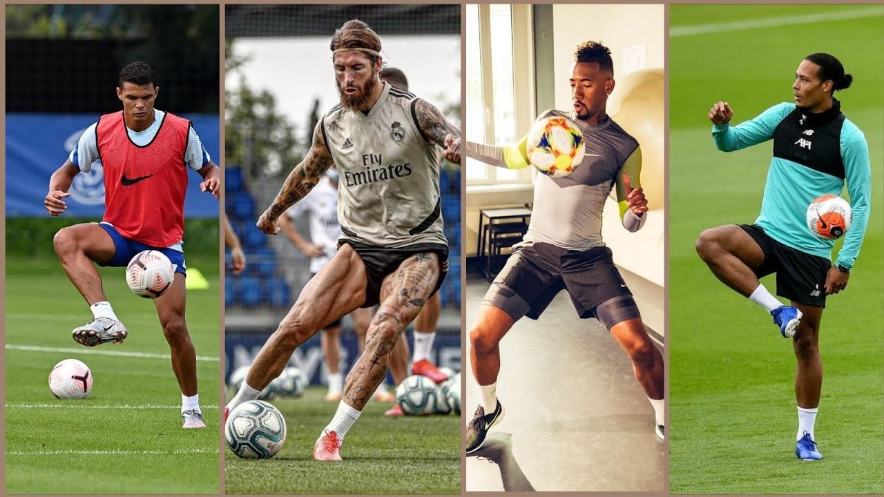 Van Dijk  , Thiago Silva , Sergio Ramos , Boateng ll Treinamento dos Super Zagueiros
