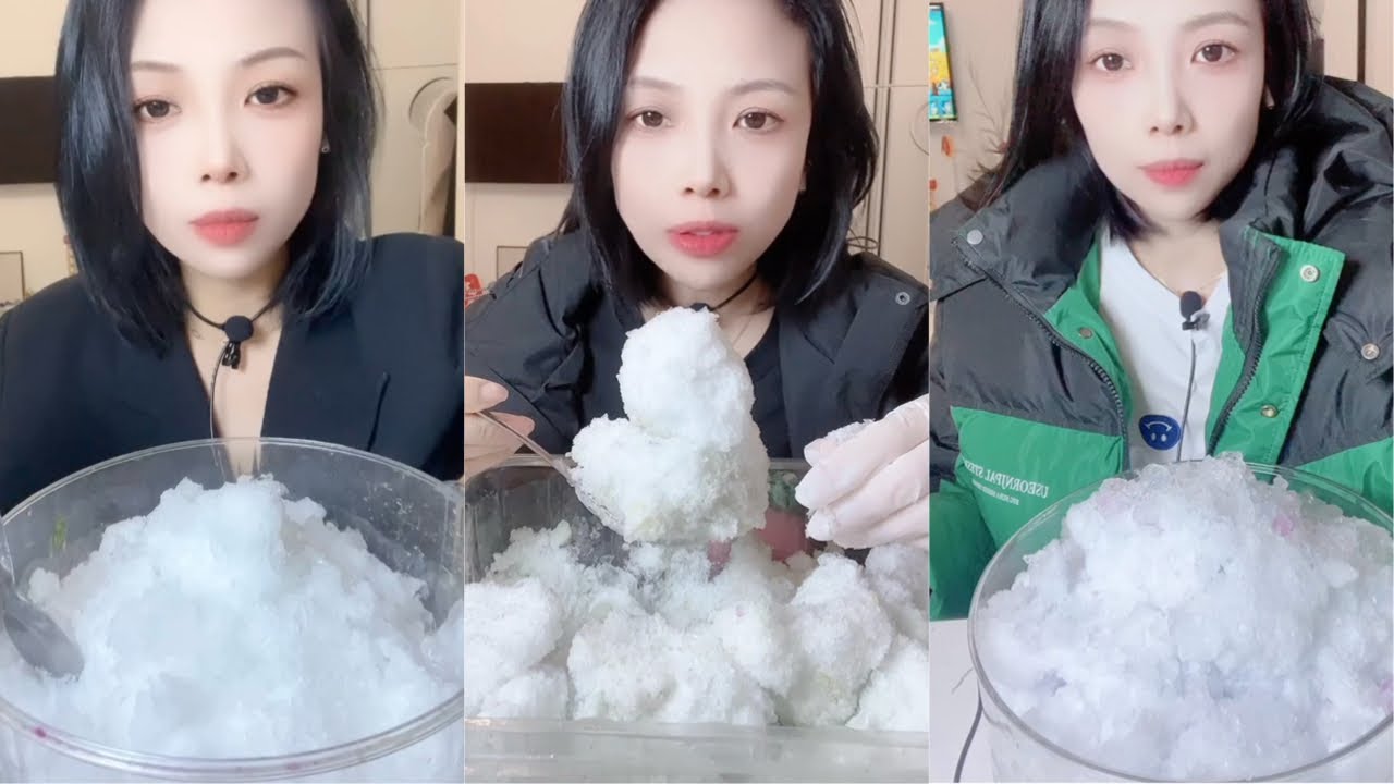 White Ice Eating ASMR | Crushed Ice | Ice Eating