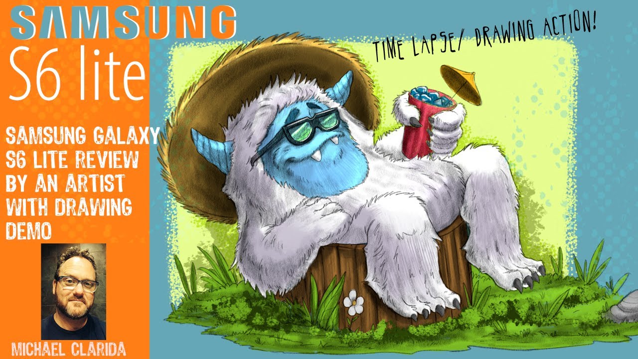 Samsung Galaxy s6 Lite review by an artist with drawing demo