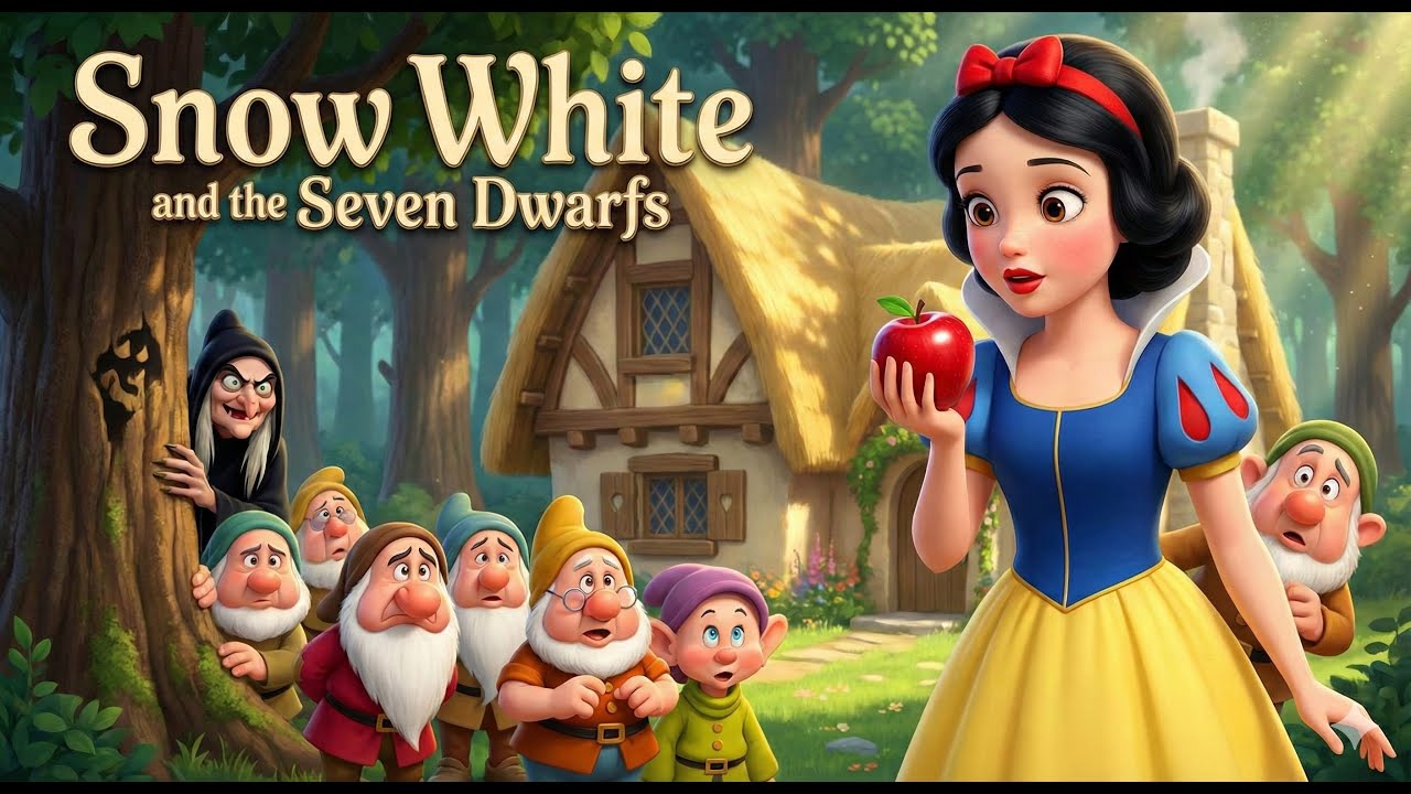 Snow White and the Seven Dwarfs 🍎👸 | Full 10-Minute Fairy Tale for Kids