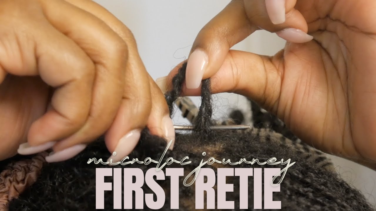 DIY Microlocs | My First Retie (interlocking) | ADIRA KALON