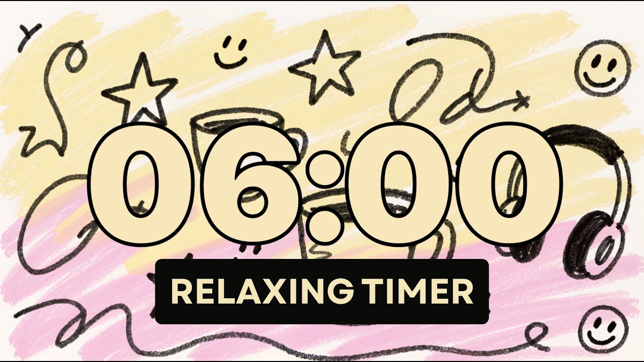 6 Minute Classroom Timer - Lo-Fi Doodle Aesthetic Focus Session