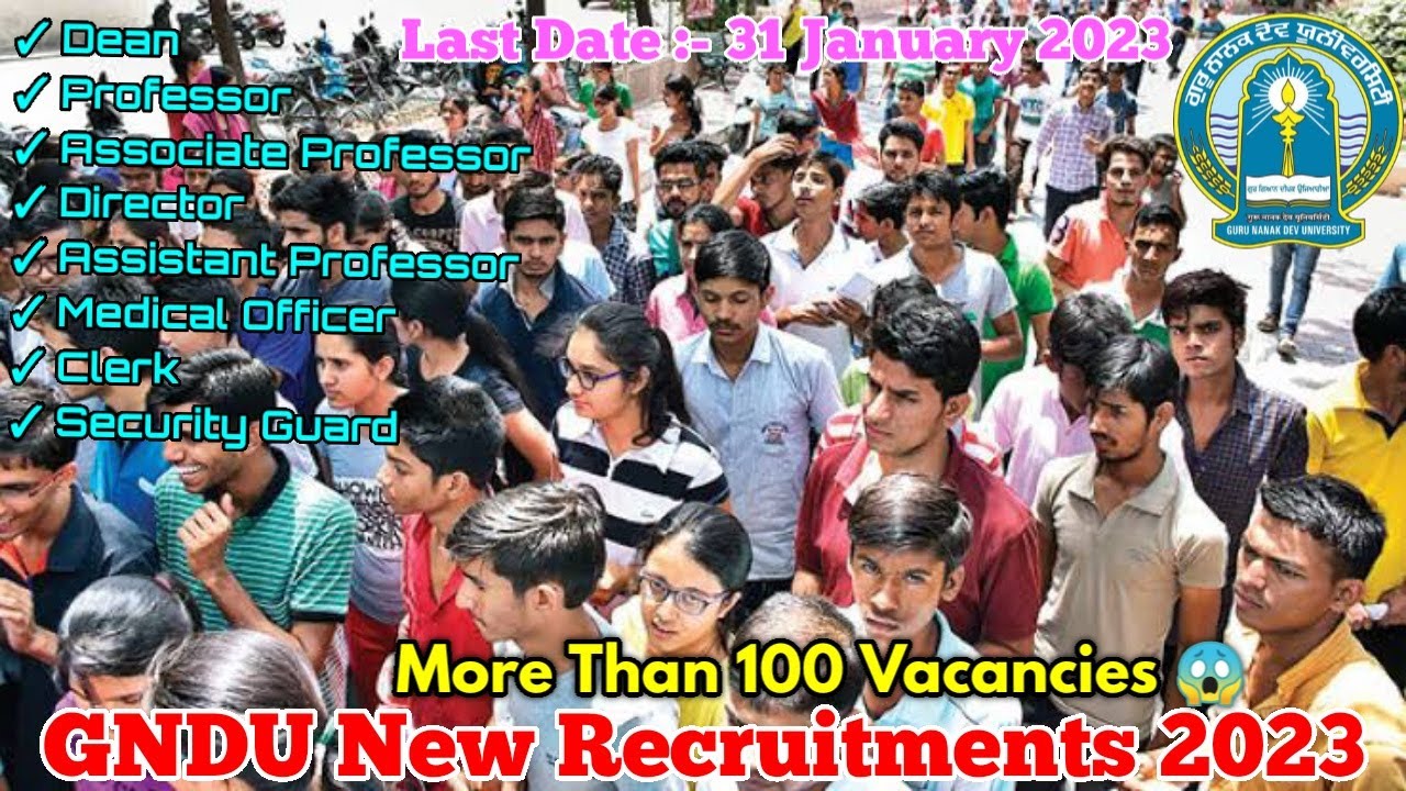 GNDU University Amritsar New Recruitment 2023 || Gndu Job Vacancies 2023 || Gndu New Vacancy 2023
