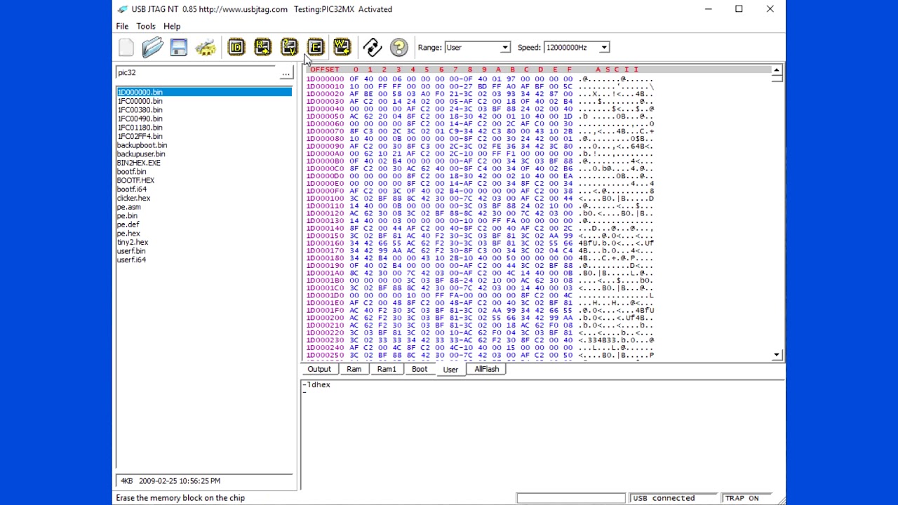 Fast way to program PIC32MX using USB JTAG NT