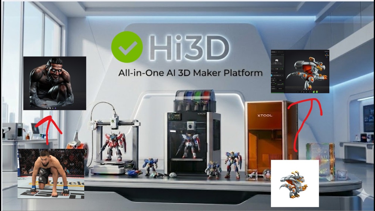 This AI turns 1D/2D art into figurines! Testing Hi3D (v3.0) and Turning a 2D image into a 3D