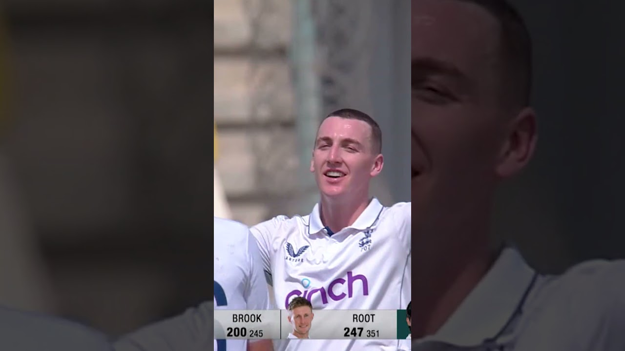 First Test double ton for Harry Brook 💯💯 #PAKvENG |&nbsp;#TestAtHome