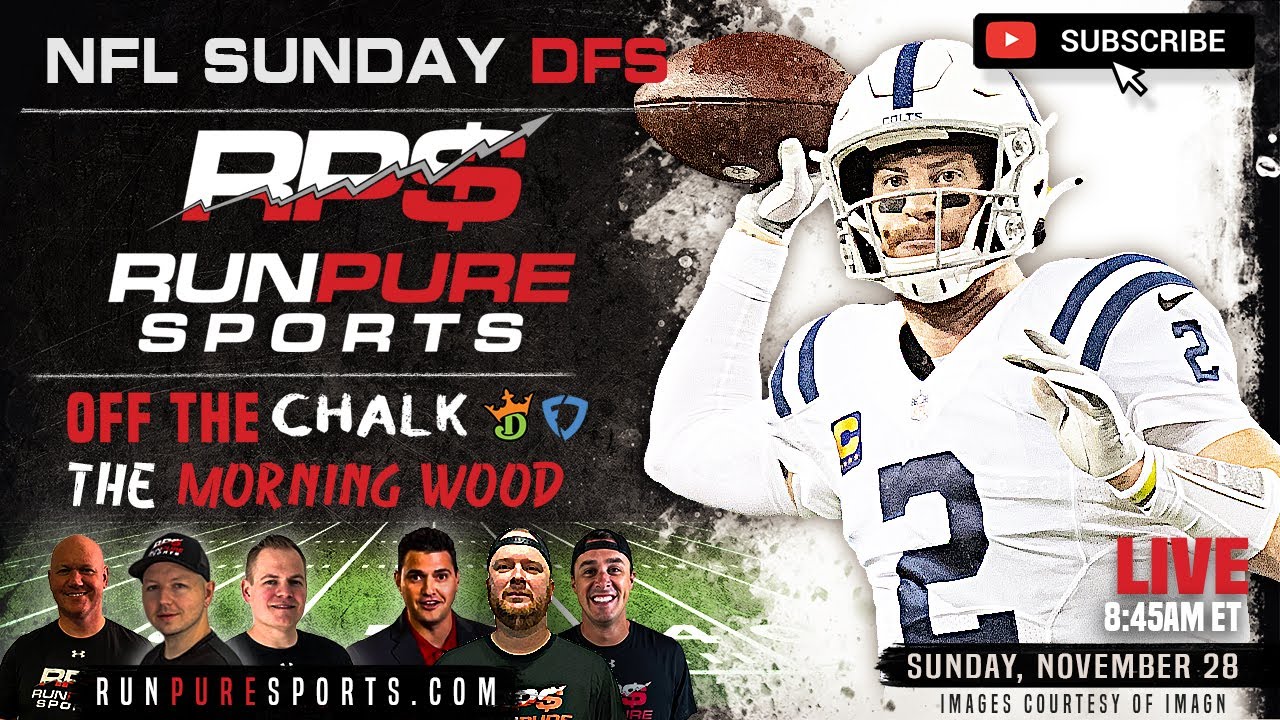 DRAFTKINGS WEEK 12 NFL DFS PICKS - RUNPURE SUNDAY MORNING
