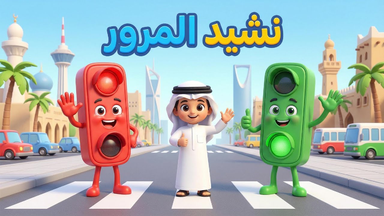 نشيد المرور للأطفال 🚦 | أنشودة السلامة المرورية  |  الصف الأول الابتدائي لغتي المنهج السعودي