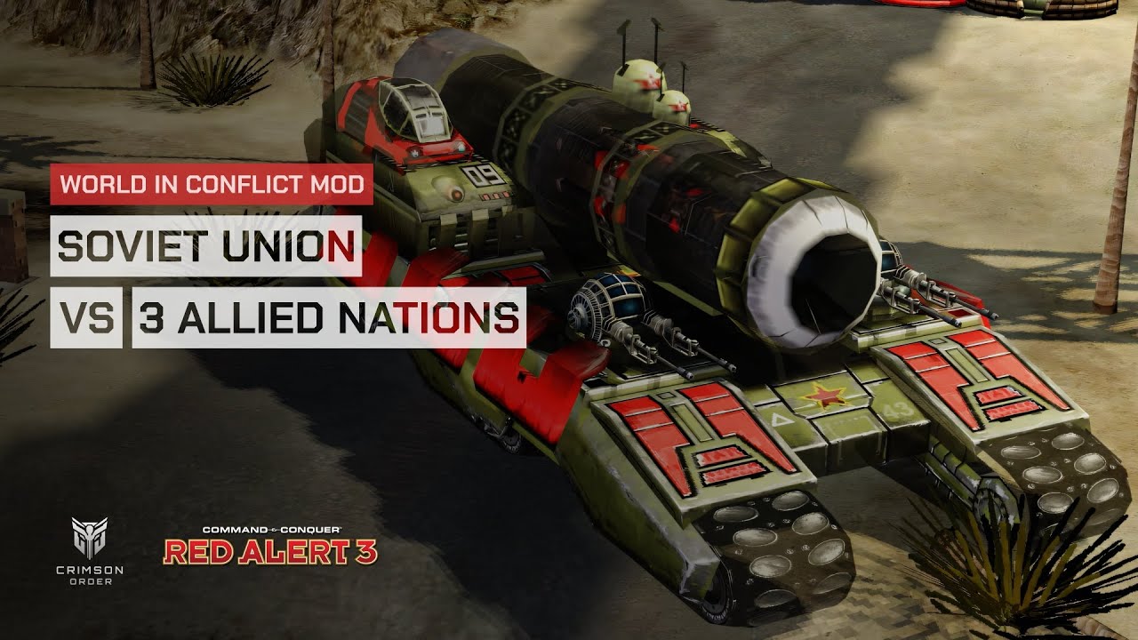 Red Alert 3 [World In Conflict Mod] - Soviet Union vs 3 Allied Nations Brutal AI