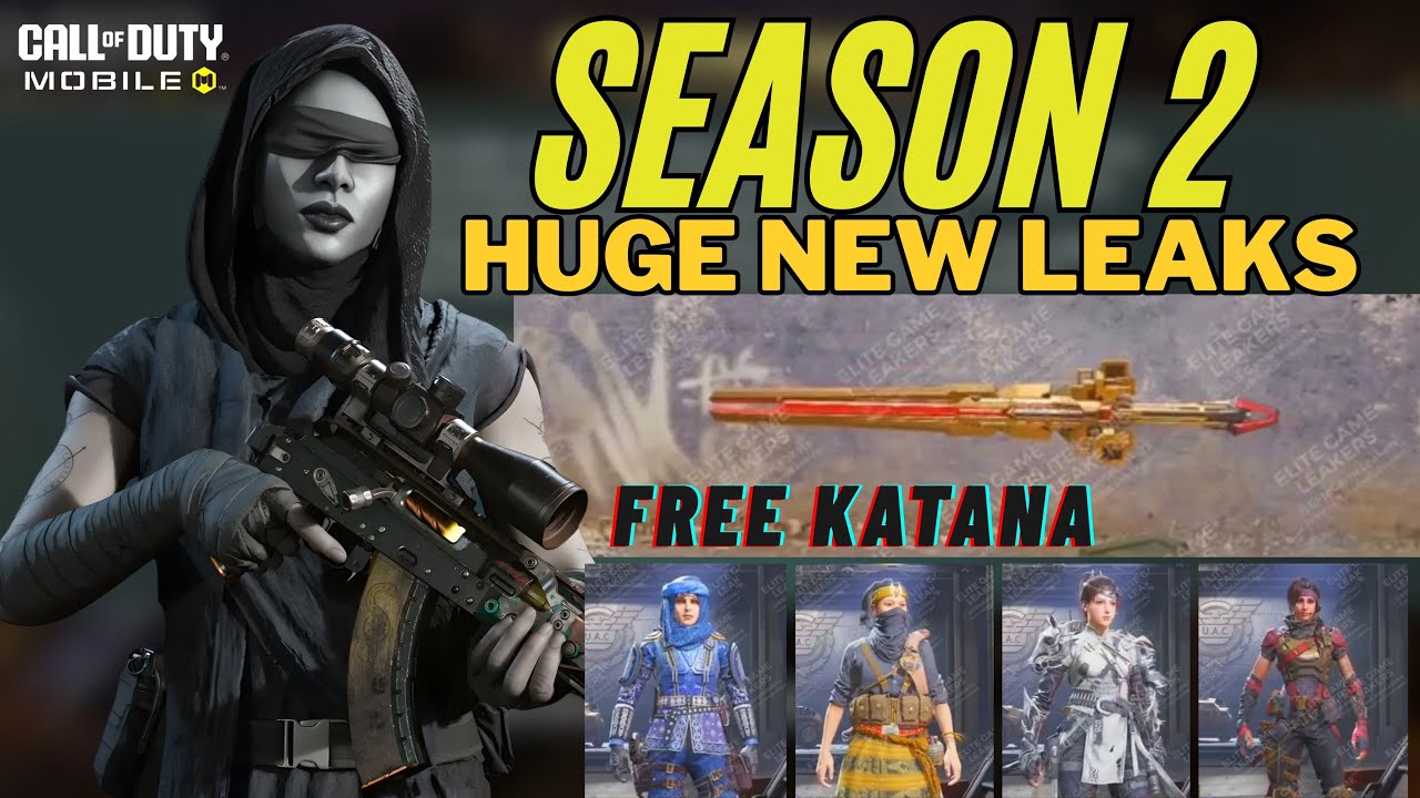 Season 2 Cod Mobile Battle Pass Free & Paid Characters Leak | Free Katana | Codm Test Server 2026