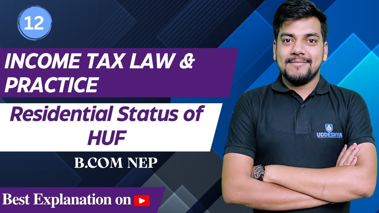 12. Residential Status of HUF | Income Tax
