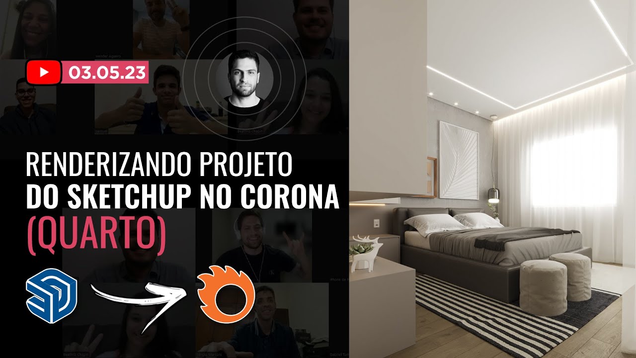 #88 Renderizando projeto do Sketchup no Corona (Quarto)
