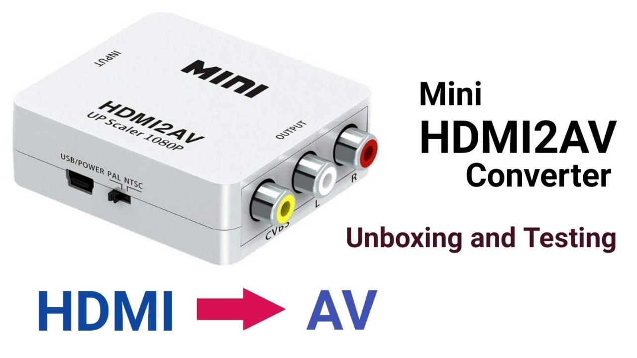 Mini HDMI to AV Converter Unboxing And Testing