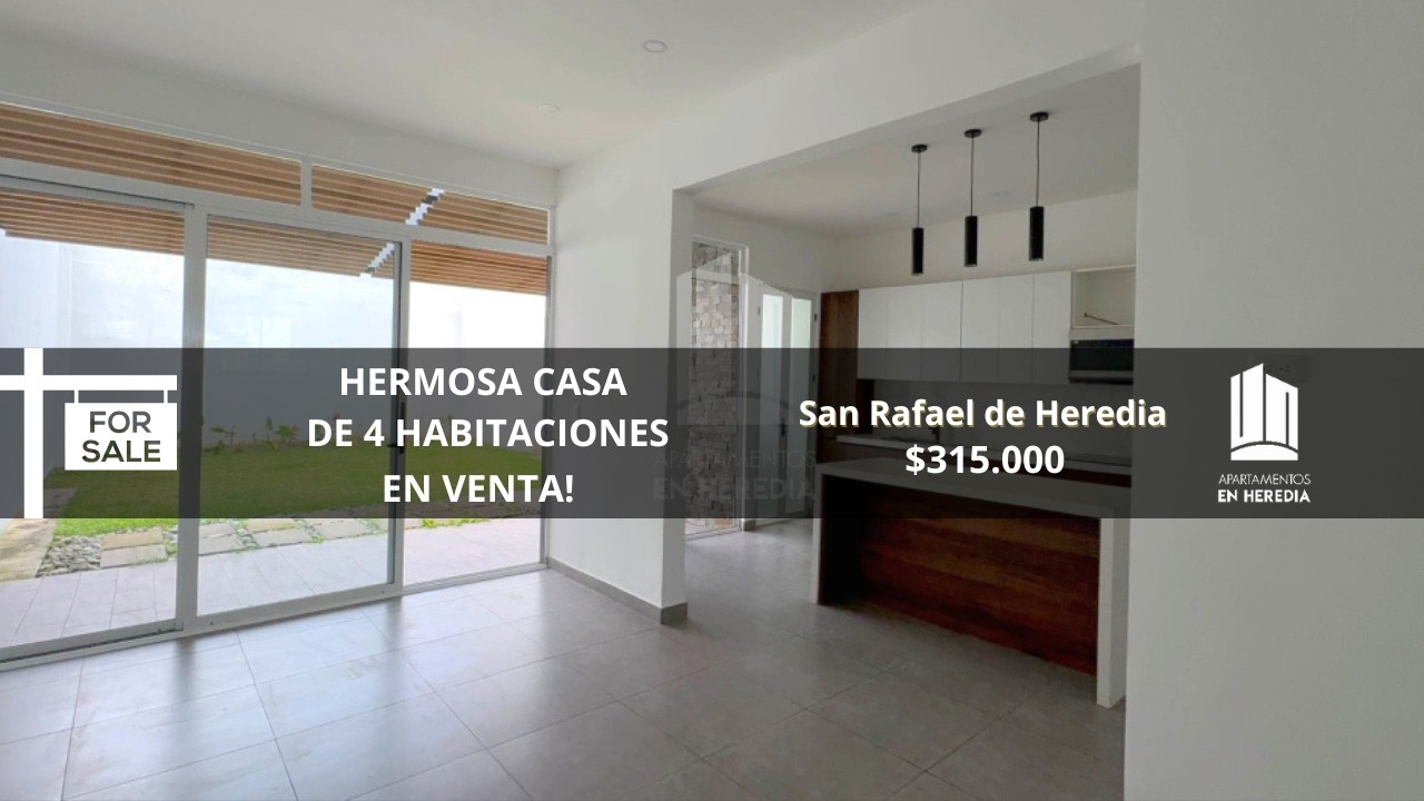 🏡 CASA EN VENTA de 4 HABITACIONES📍Ubicada en San Rafael de Heredia
