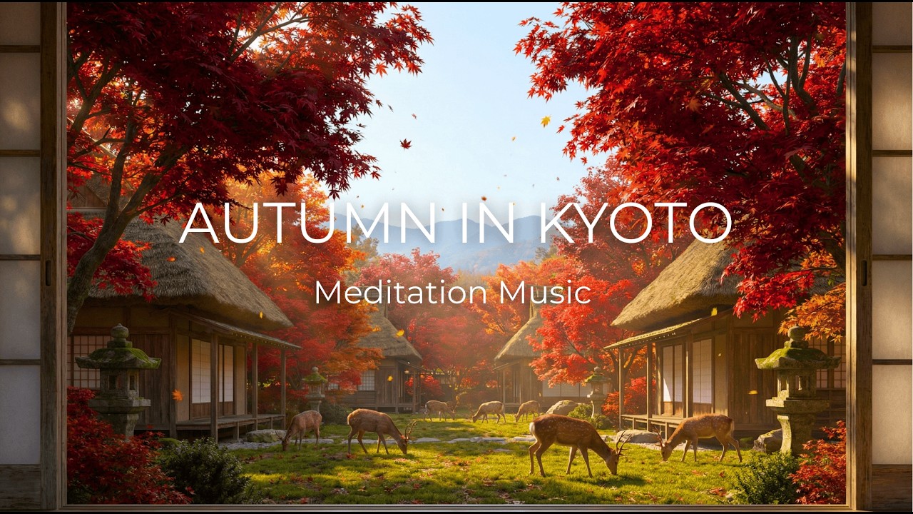 Autumn in Kyoto🍁 Relaxing Meditation Music | Japanese Zen Garden,  Stress Relief