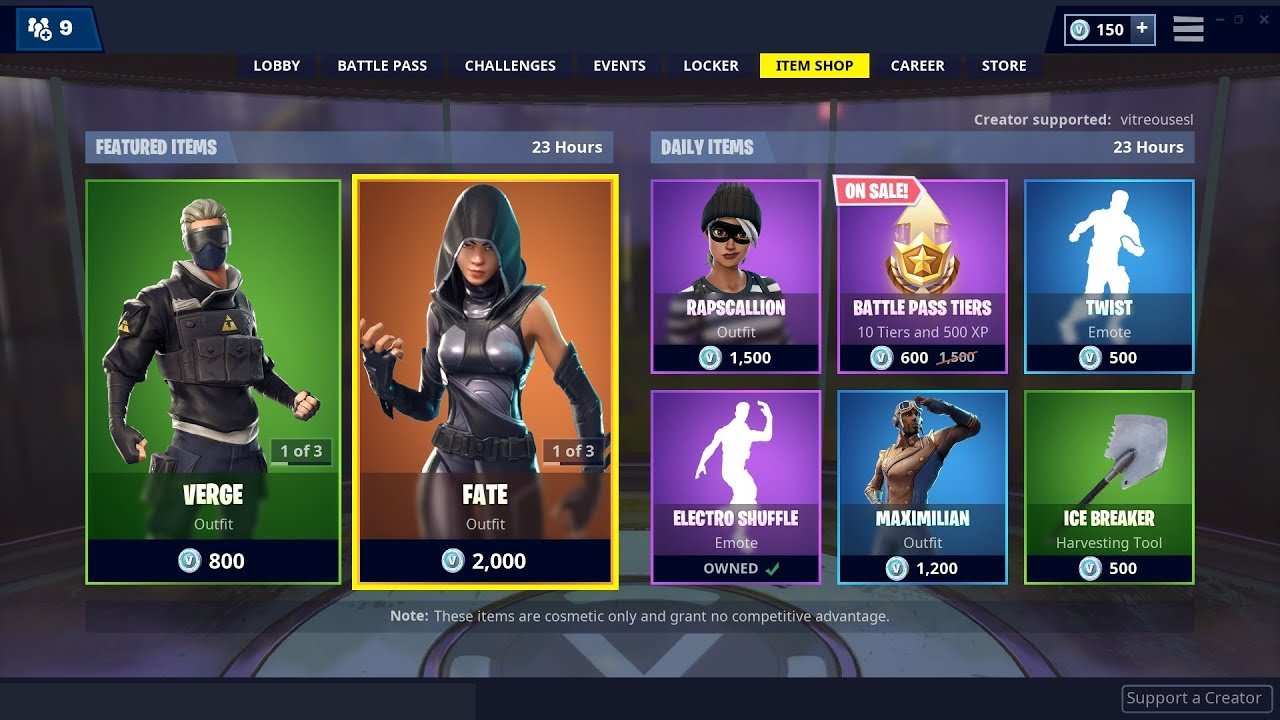 Fate SKIN, ELECTRO SHUFFLE & TWIST Emotes are BACK! January 17th Fortnite Daily Item Shop LIVE