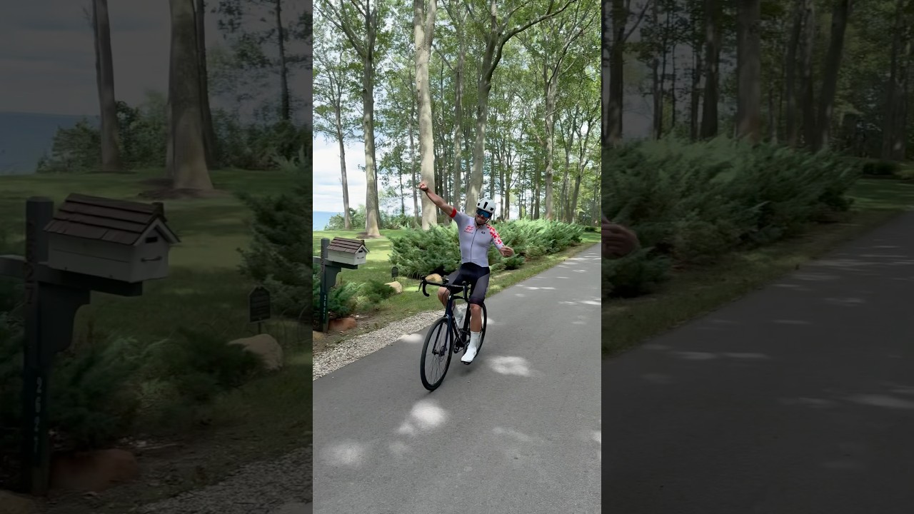 Reenacting Wout Van Aert Celebrations 😂 #cycling #wva #woutvanaert #cyclingcelebration