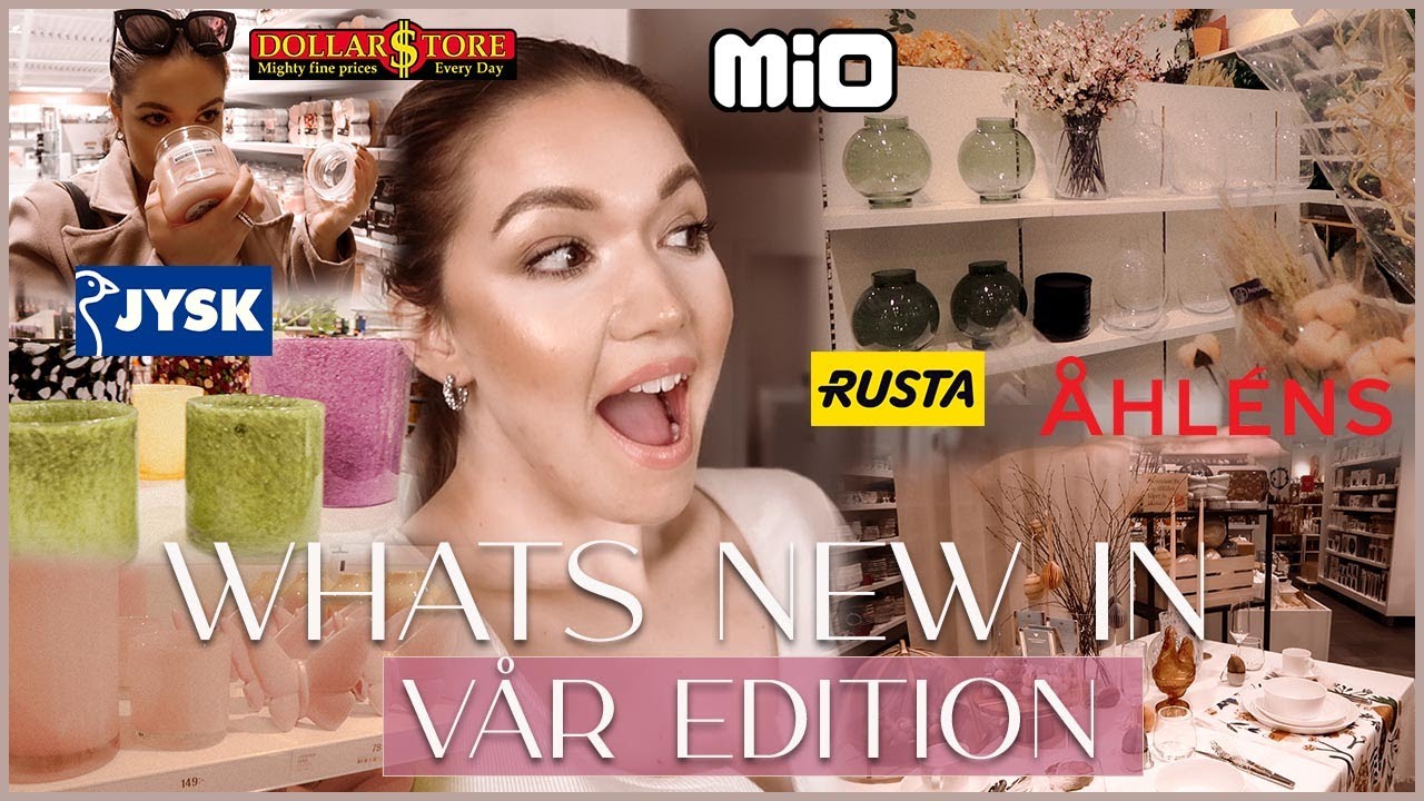 SHOPPA INREDNING MED MIG! 🌸 | VÅRENS NYHETER PÅ RUSTA, MIO, DOLLARSTORE, JYSK & MER! | AMANDA MARIN