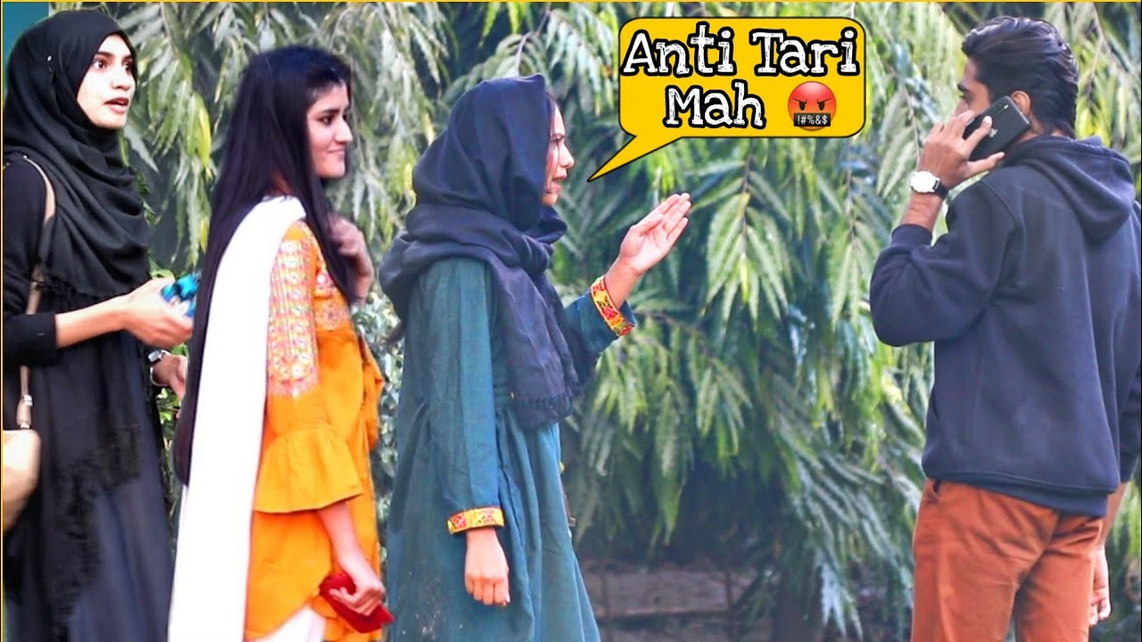 Calling cute Girl's Anty |  Funny Reacti on Girl's | AJ Ahsan