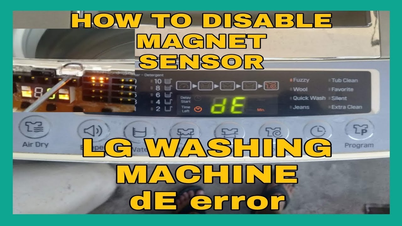 LG washing machine DE error