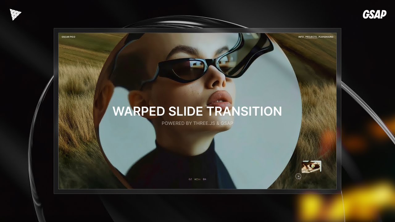 The Most Aesthetic Content Slider That Warps Frames Like Liquid Glass (GSAP & Three JS)