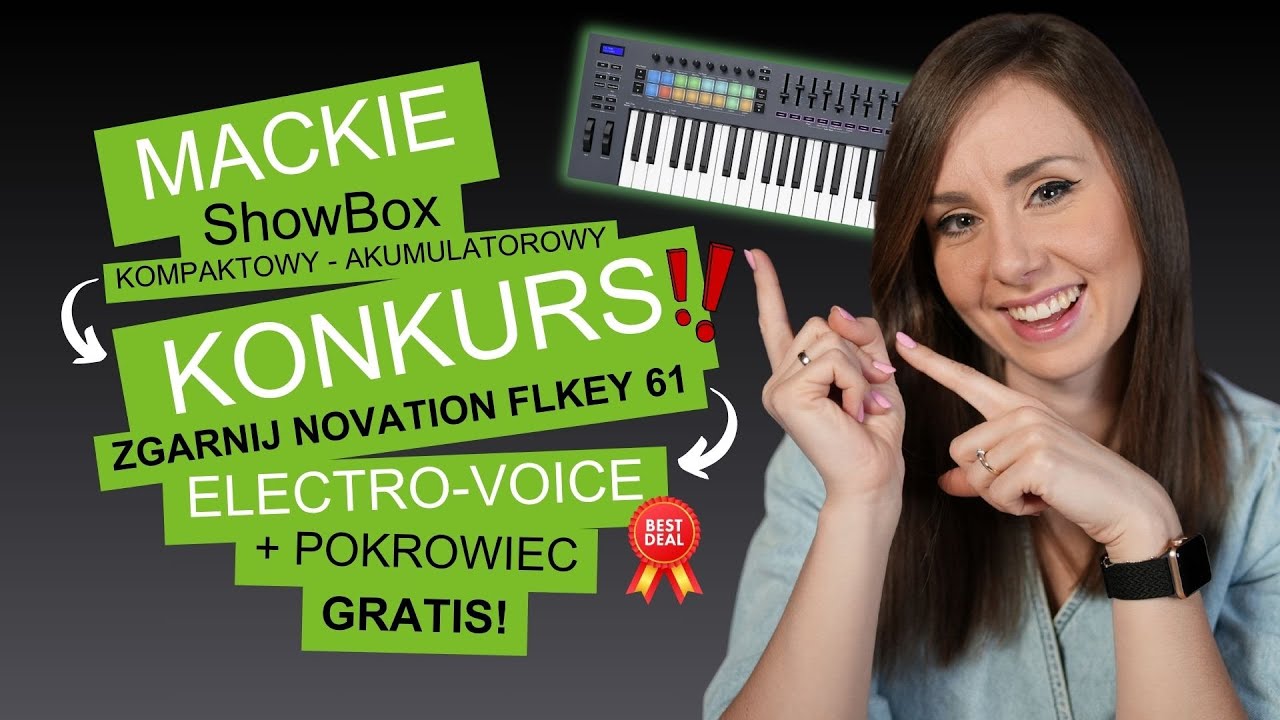 WYGRAJ NOVATION FLKEY 61 |  bezprzewodowy głośnik MACKIE | limitowany MINIMOOG (napisy)