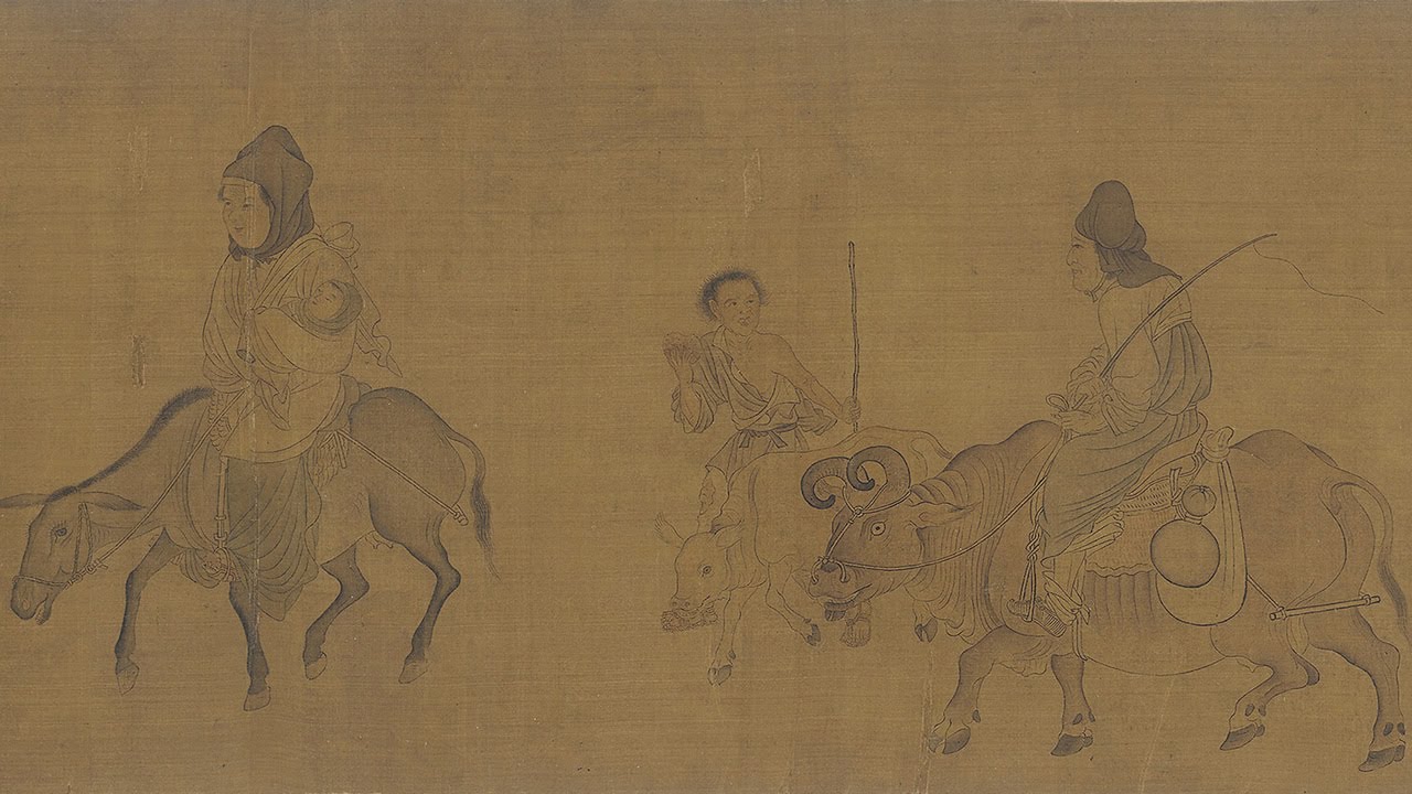 唐 韓滉 西成歸樂圖卷 - 圖繪農家生產、生活的場景