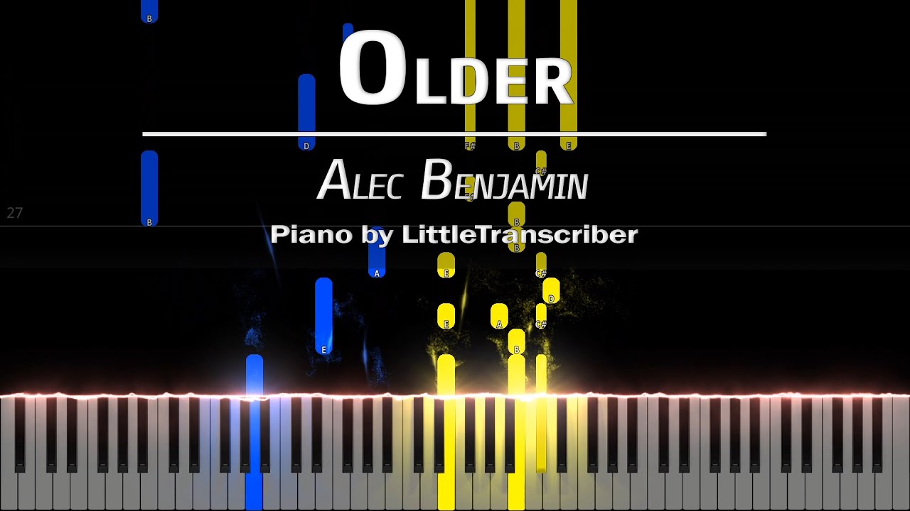 Alec Benjamin - Older (Piano Cover) Tutorial by LittleTranscriber