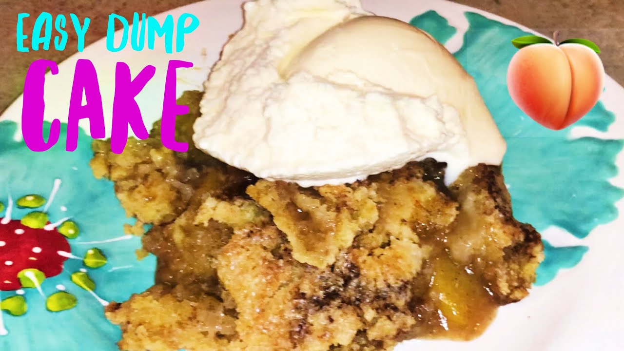 EASY Peach Dump Cake! Delicious