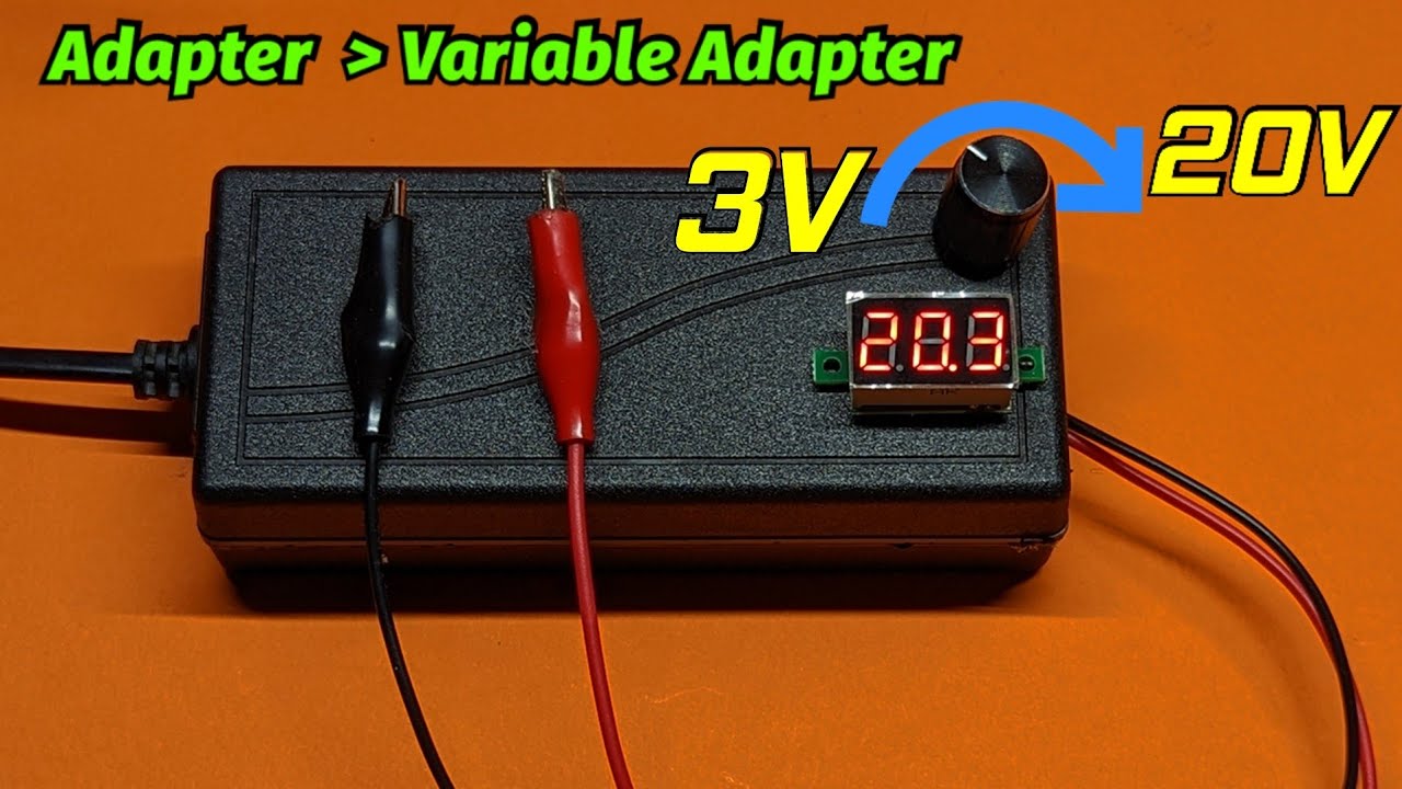 Turn any fixed voltage adapter to variable voltage output (3v - 20v)