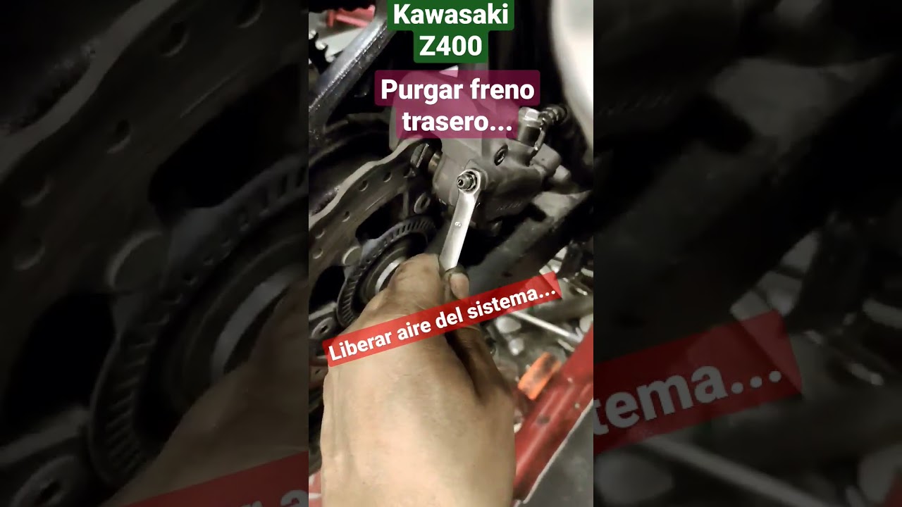 Purgar Sistema de Freno Trasero Kawasaki Z400 #motos #motocicletas #kawasaki #z400 #mecanicademotos