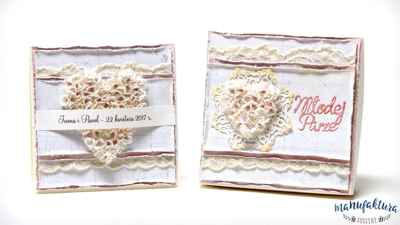 Kartka na Ślub - tutorial DIY