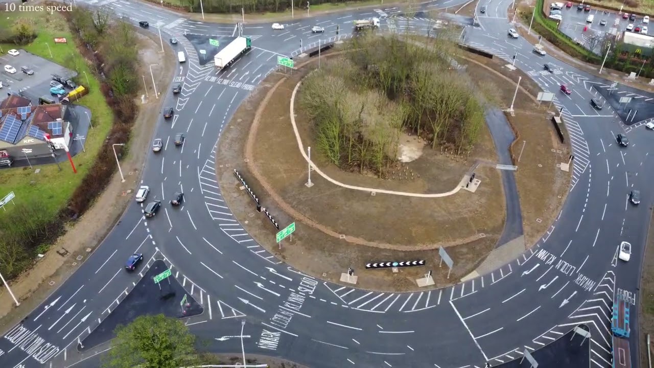 Holdingham Roundabout from the Air
