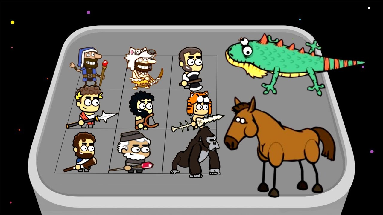 Merge Animal My Perfect Zoo - Ancient Warrior vs Monster Wild animals, Fusion Battle