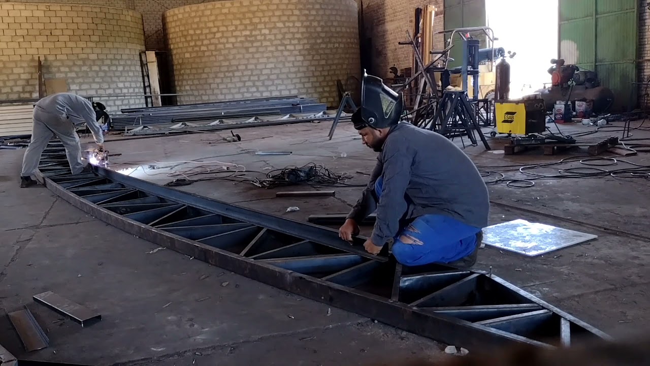 fabricação de estrutura metalica em arco de 25 metros..parte 1 Veja como é feito