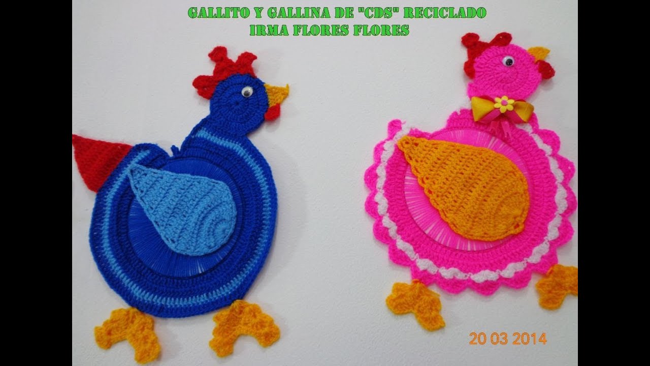 GALLINA  TEJIDA A CROCHET DE 