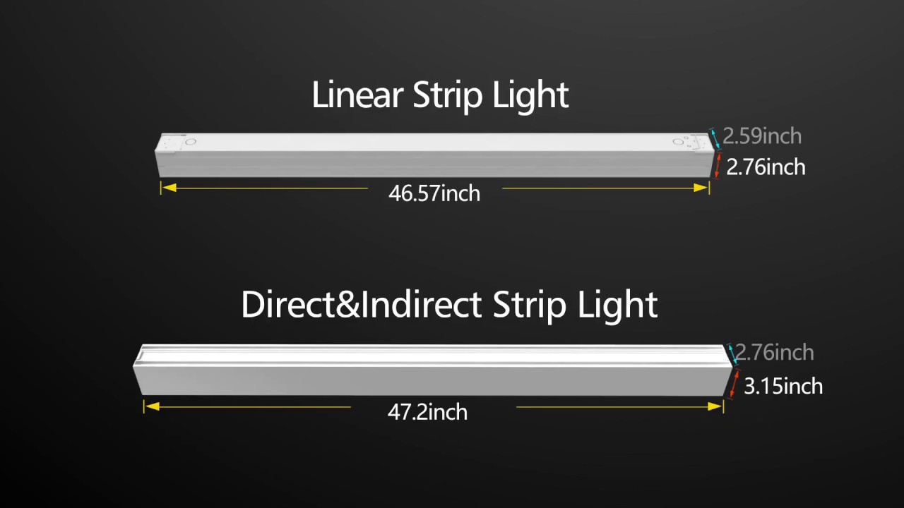 Direct and Indirect LED Linear Light Suspended Office Lighting Fixture