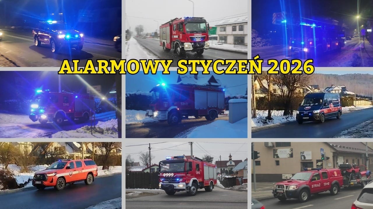 Kompilacja przejazdów alarmowych PSP i OSP - styczeń 2026