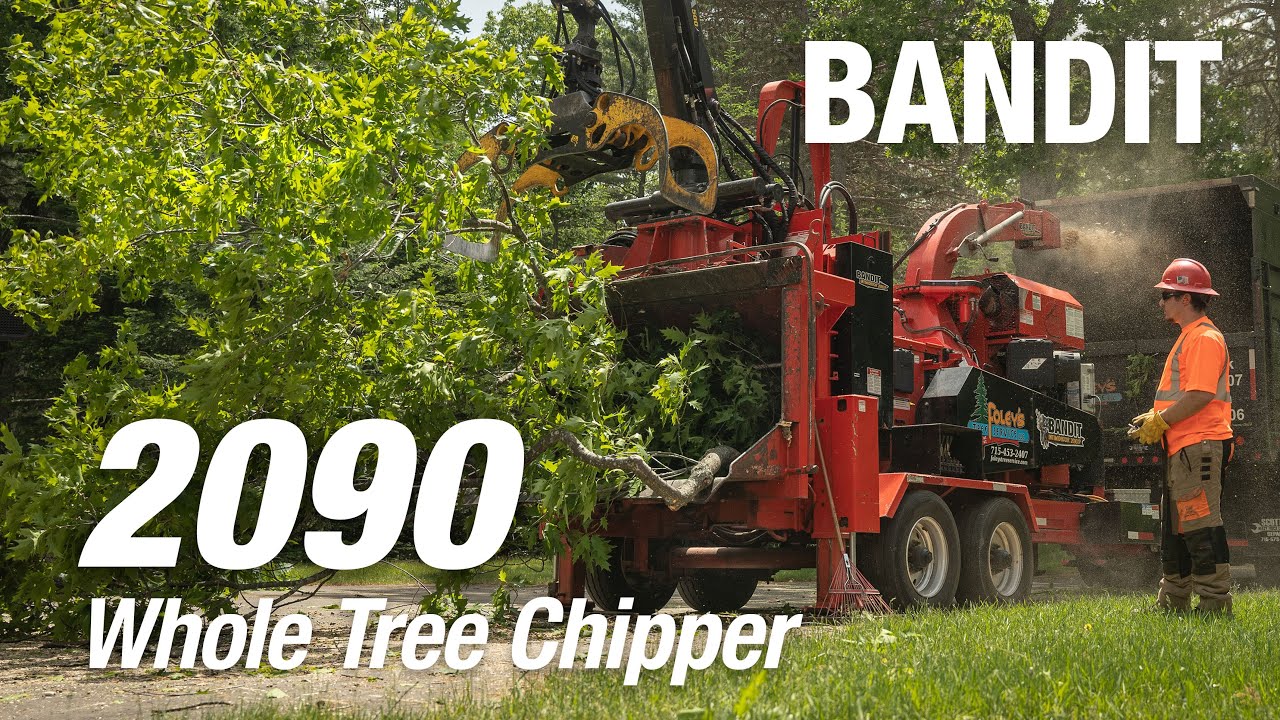 BANDIT 2090 Whole Tree Chipper: 13,000LBS of Pulling POWER in a Versatile Chipping Package!