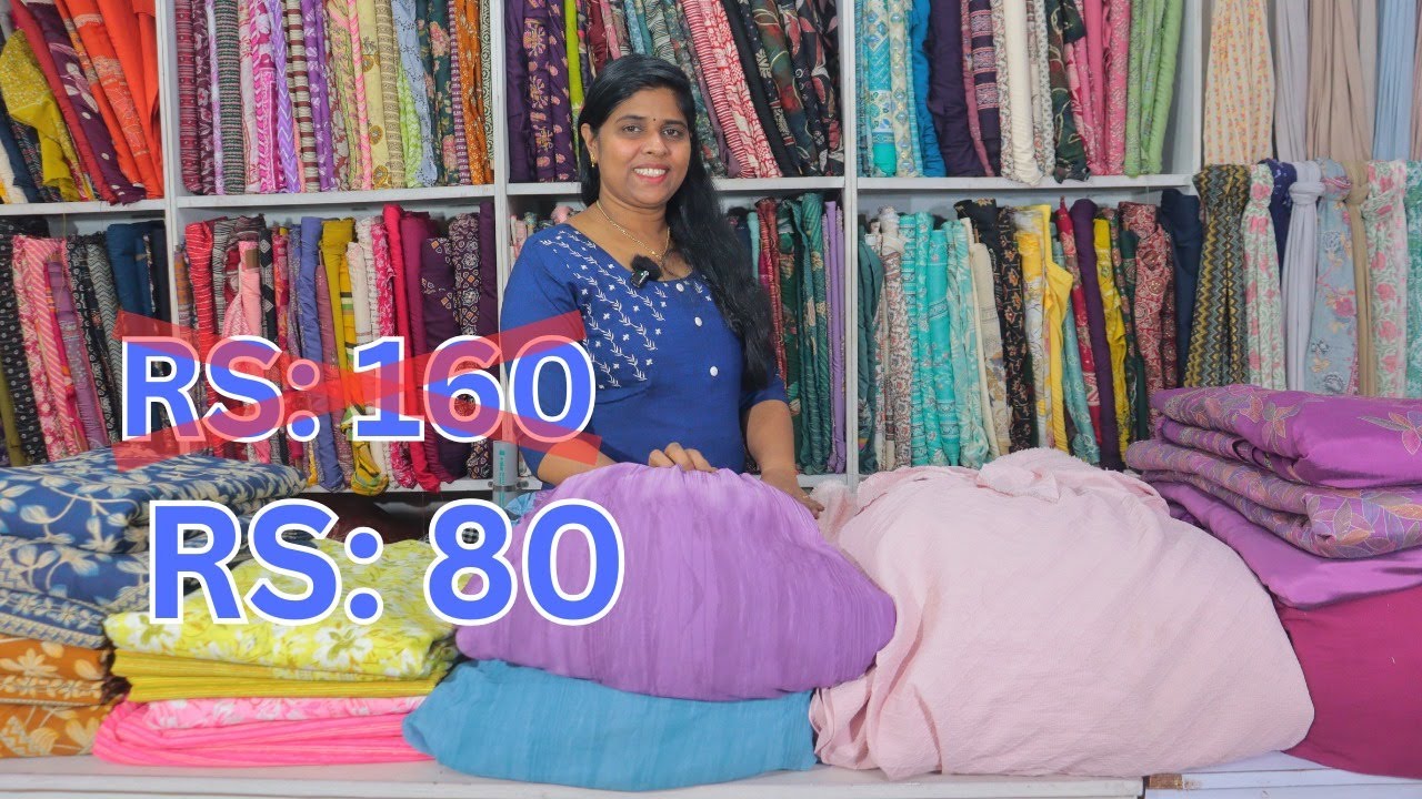 Cotton three piece / Georgette 58 / Wrinkle rayon / cotton set cloth / Muslin three piece