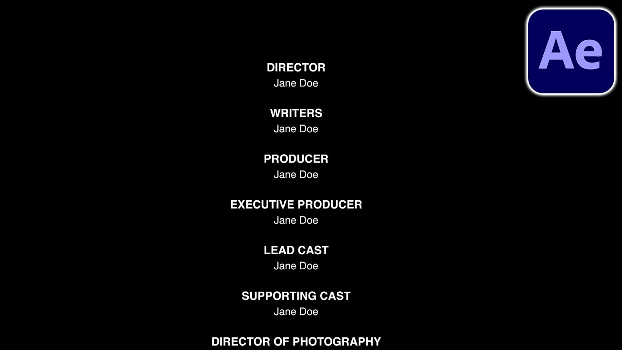 Easy ROLLING CREDITS in Adobe After Effects (Tutorial)
